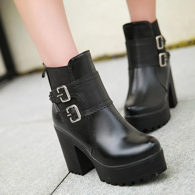 Botas 0dskhnj Par 1 De Zapatos Color Negro 43 Tamaño Plataforma qEZx8a