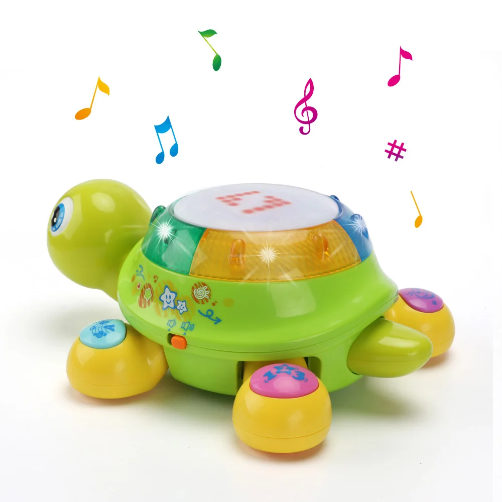 

Wishtime Kids Toy Colorful Smart Turtle Toy with Music/Light/Bilingual Learning