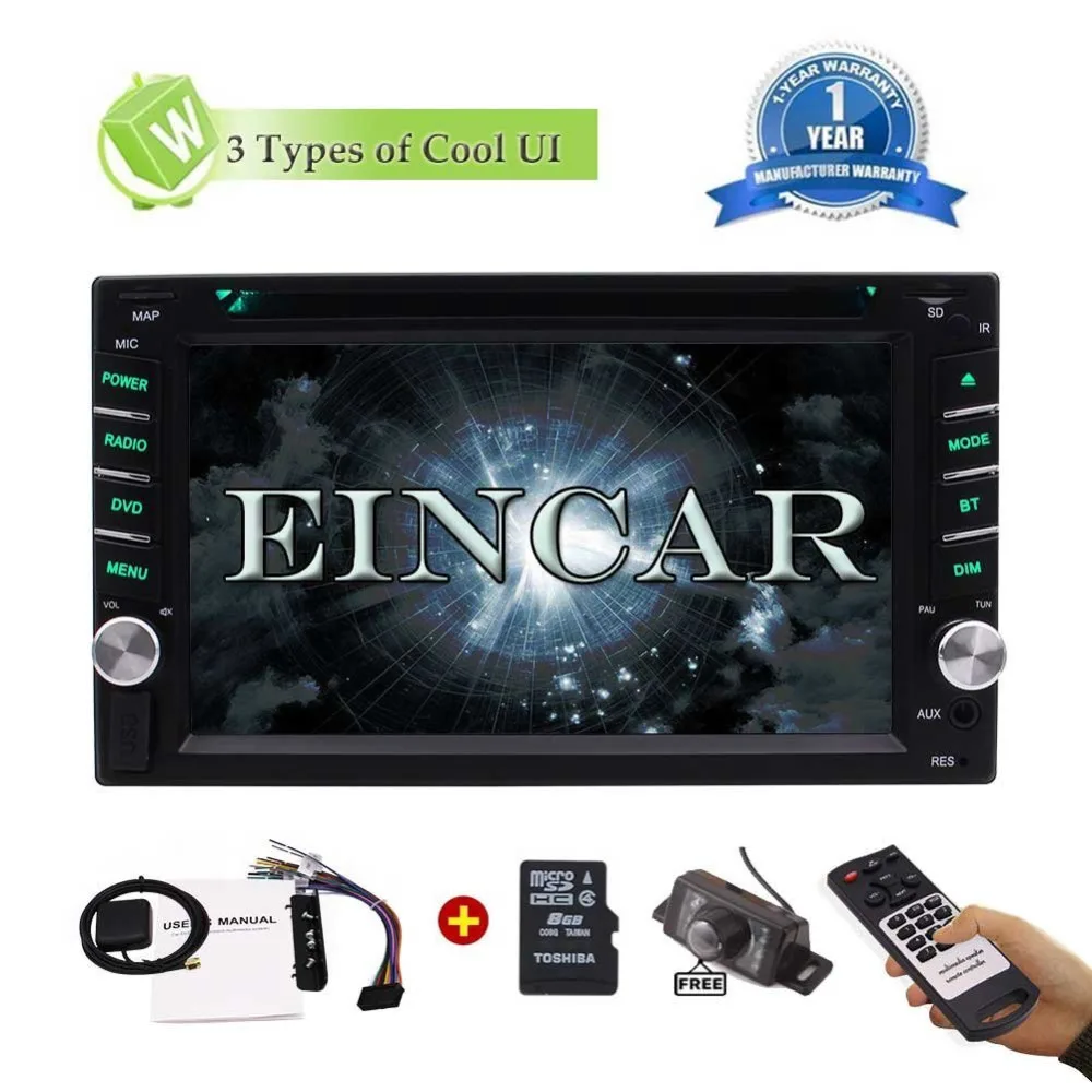 Reverse Camera+Double Din Car Stereo Radio Bluetooth/DVD/Radio/USB/TF