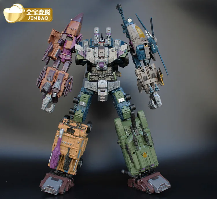 Быстрая доставка 6 в 1 JINBAO негабаритных bruticus WB фигурка героя Трансформация Робот игрушка