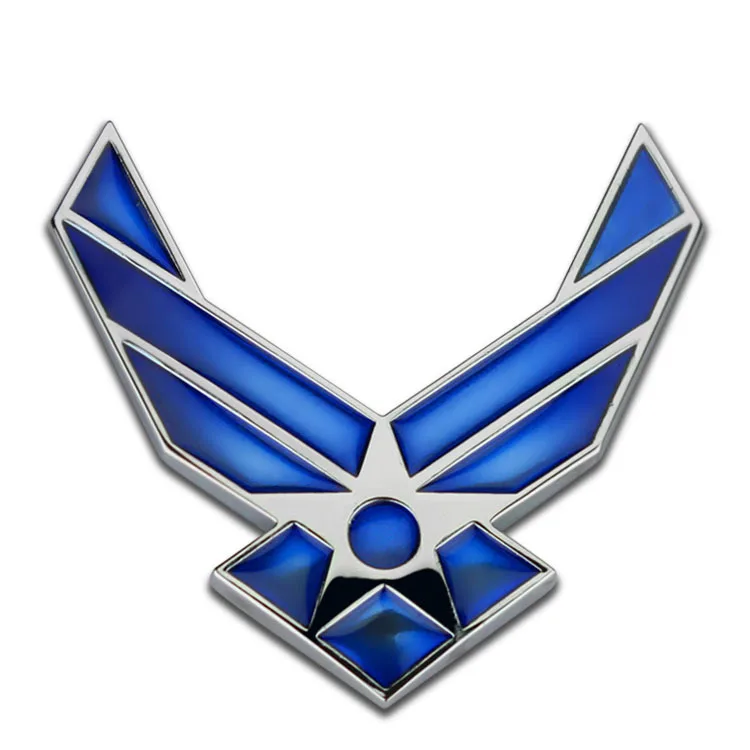 USAF U S font b Air b font font b Force b font Blue Silver Chrome