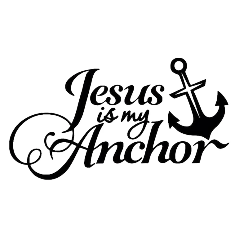 

15.2*8.3cm Lovely Accessories Lovely Jesus My Anchor Is Funny Car sticker Warm And Romantic Car sticker