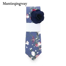 Mantieqingway Для мужчин хлопок Галстуки брошь узкие Галстуки Gravatas corbatas Бизнес Костюмы цветочный Средства ухода за кожей Шеи Галстук Vestidos Свадебные