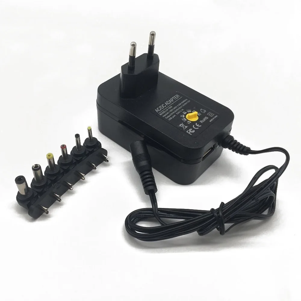 

3V 4.5V 5V 6V 7.5V 9V 12V 2A 2.5A AC DC Adaptor Adjustable Power Adapter Universal Charger Supply for led light strip lam