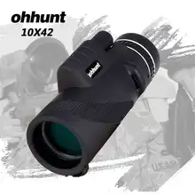 Ohhunt Монокуляр 10X42 BAK4 фокус Призма мини оптический телескоп Охота Зрительная труба для наблюдения за птицами Открытый Кемпинг