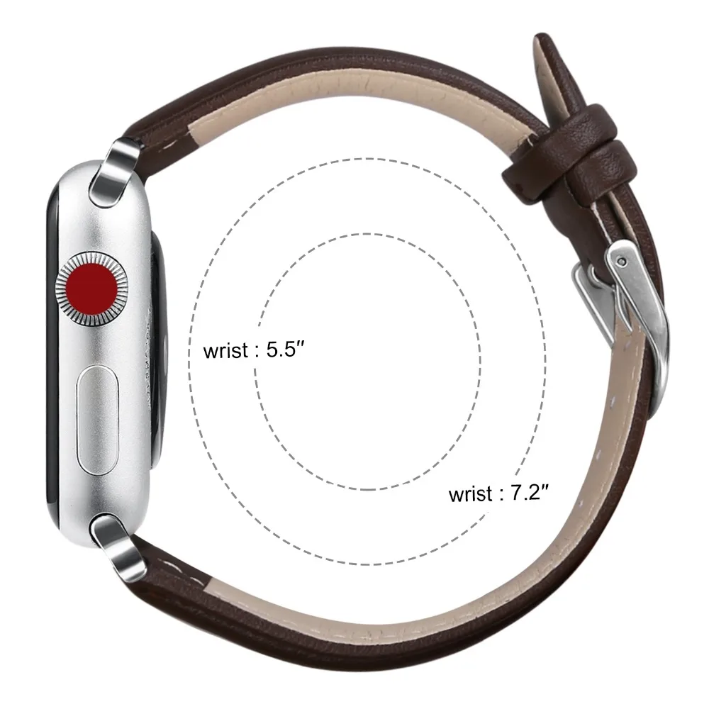 MUSEN кожа Watchb Apple watch браслет черный пояс ремешки Кожаный ремешок смотреть группы 38