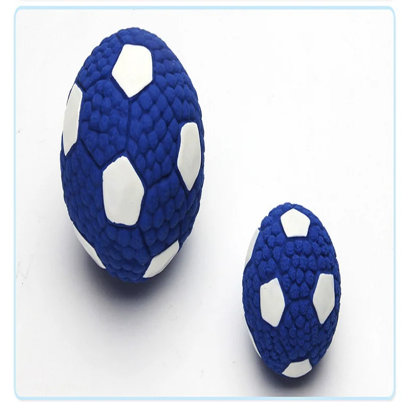 Rubber Squeak Football Pet Dog Interactive Toy Puppy Play Chew Elasticity Ball Tooth Clean Training Gift | Дом и сад