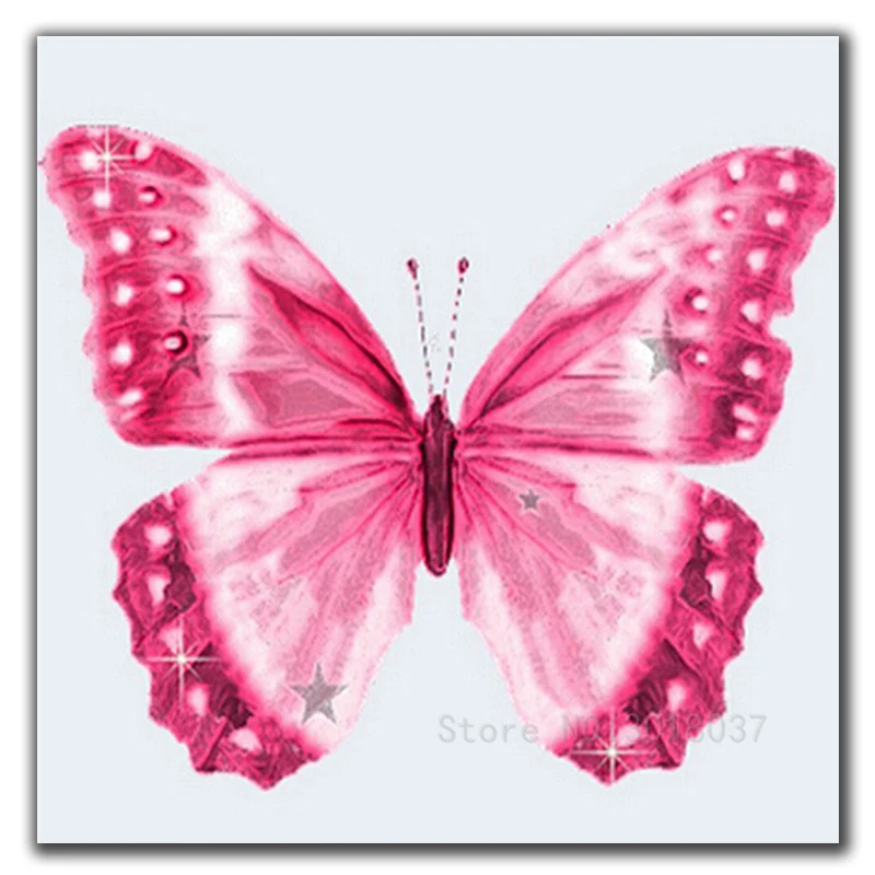 

5D Diy Diamond Painting Cross Stitch Pink Butterfly Specimens Needlework Diamond Embroidery Full Square Mosaic Decoration Resin