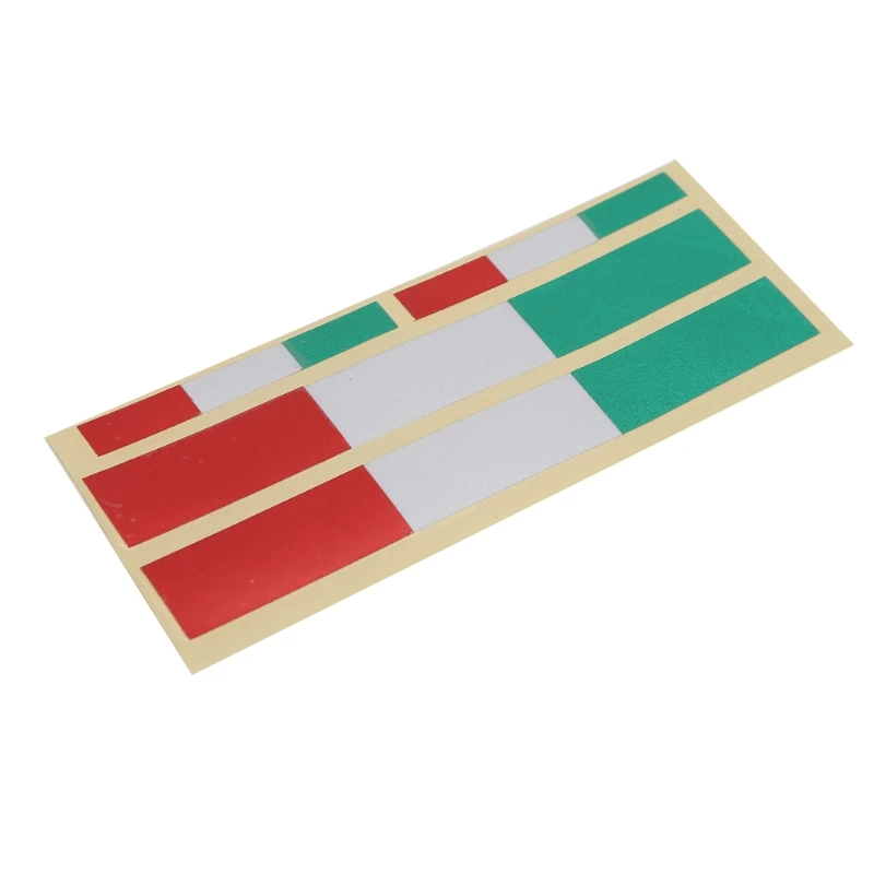 

3 Pcs Reflective Vinyl Italy Flag Sticker Motocycle Car Decals