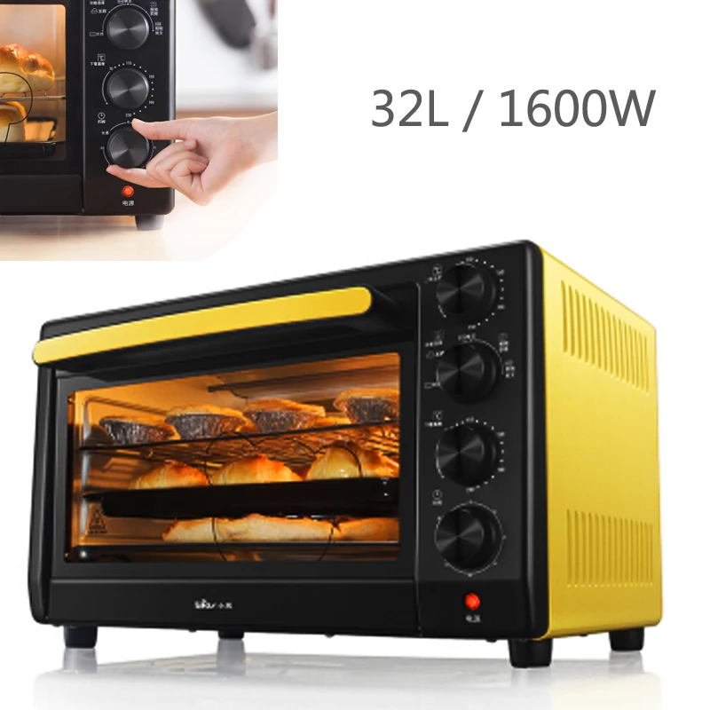 

15% JA80 Electric Pizza Cake Baking Oven 32L 1600W Independent Temperature Control eletric baking machine Rotary Grill Fork