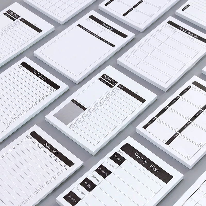 

Daily/Month/Weekly Plan To Do List Study Memo Pads Sticky Note Daily Weekly Work Planner Note Paperlaria School Stationery