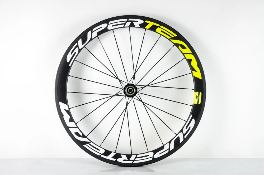 Flash Deal SuperTeam 50mm carbon clincher wheelset 700C   Road wheels Matte 7