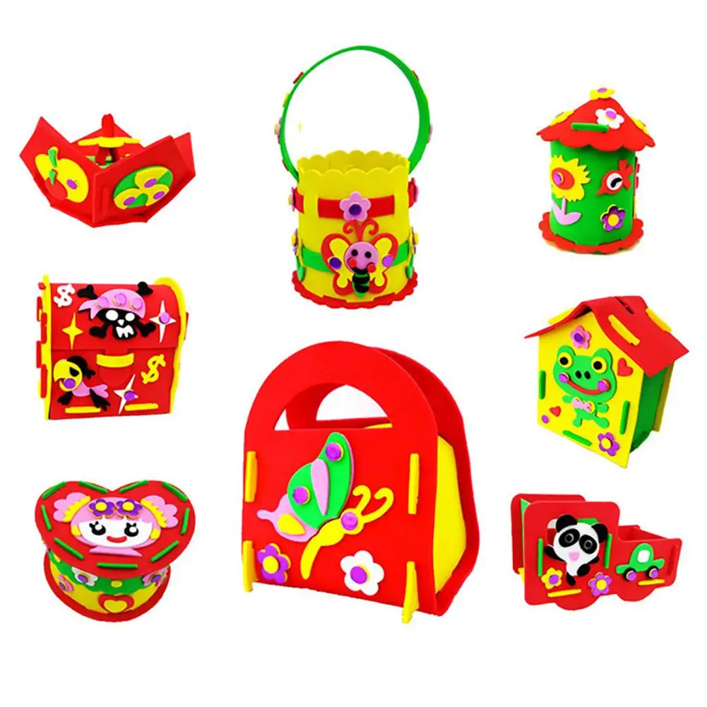 

Cartoon 3D Piggy Bank DIY Handmade Crafts EVA Sticker Educational Kids Toy