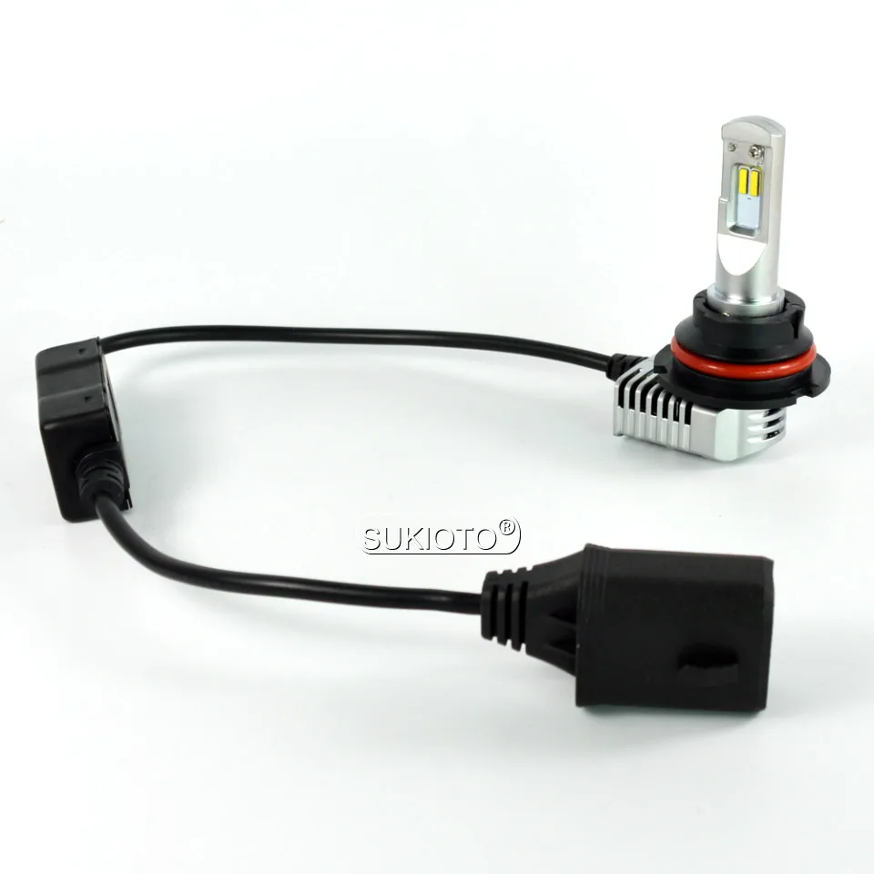 SUKIOTO 2PCS LED Headlight H7 H11 H8 HB4 HB3 9004 5202 H16EU Auto Headlamp Bulbs 5 Patent LED 6500K 40W Car Styling accessories (2)
