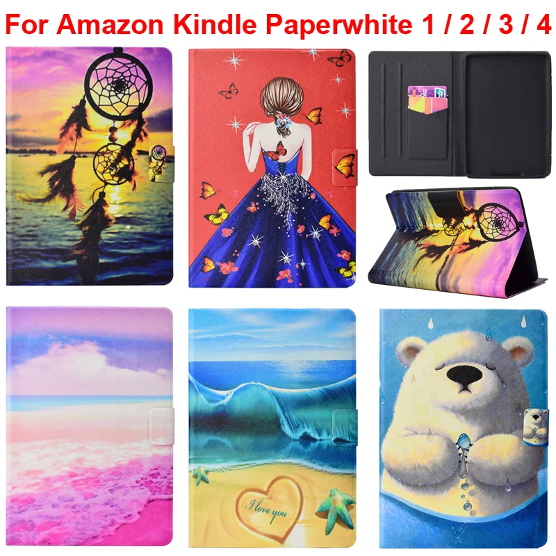 Чехол подставка для Amazon Kindle Paper с белым покрытием Paperwhite 2 3 защитная бумага белого