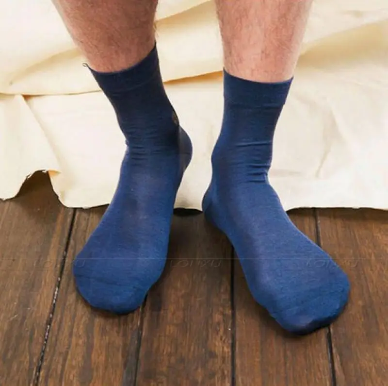 Носки мужские из 100% шелка до середины икры 2 пары|black socks|silk socksmen socks winter |