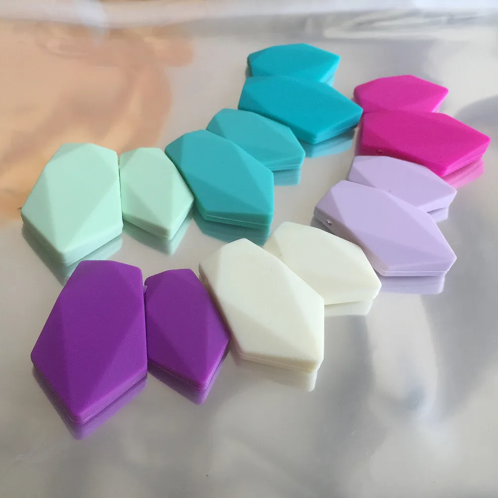 

NEW Shaped of Arrow BPA Free Silicone Loose beads,Arrow chewed beads for baby play 5 pairs /lot