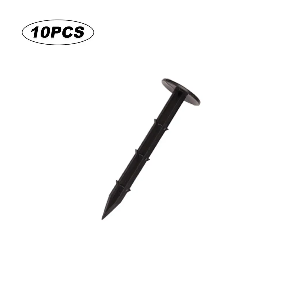 10PCS Black Ground Nail Stake for Plastic Tarp Tent Garden Lawn Netting#BO