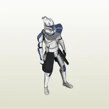 Капитан Рекс Звездные войны DIY Бумажная модель Досуг головоломки украшения