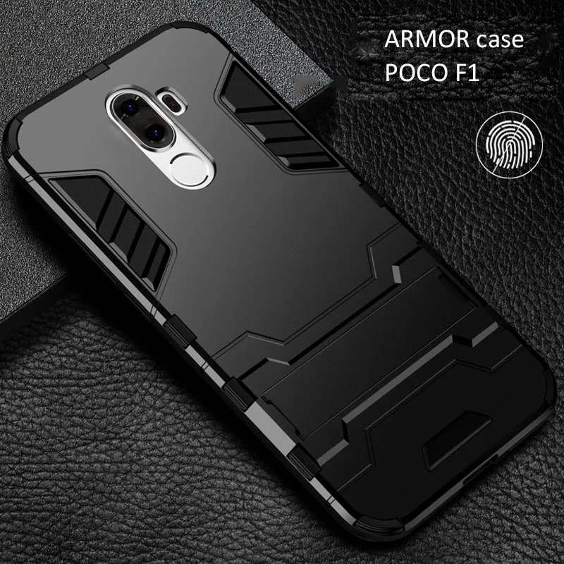 

Duty case for Pocophone F1 case xiaomi Pocophone f1 cover Shockproof hard PC Soft Rubber Edge phone case on poco f1 cover bumper