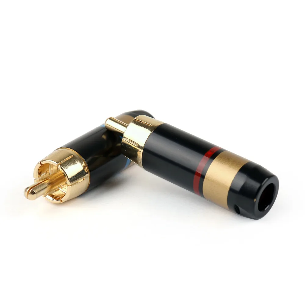 Areyourshop 4 шт. медь RCA штекер аудио кабель Мужской Разъем адаптер разъем пайки штекер Phono для 6,6 мм кабель