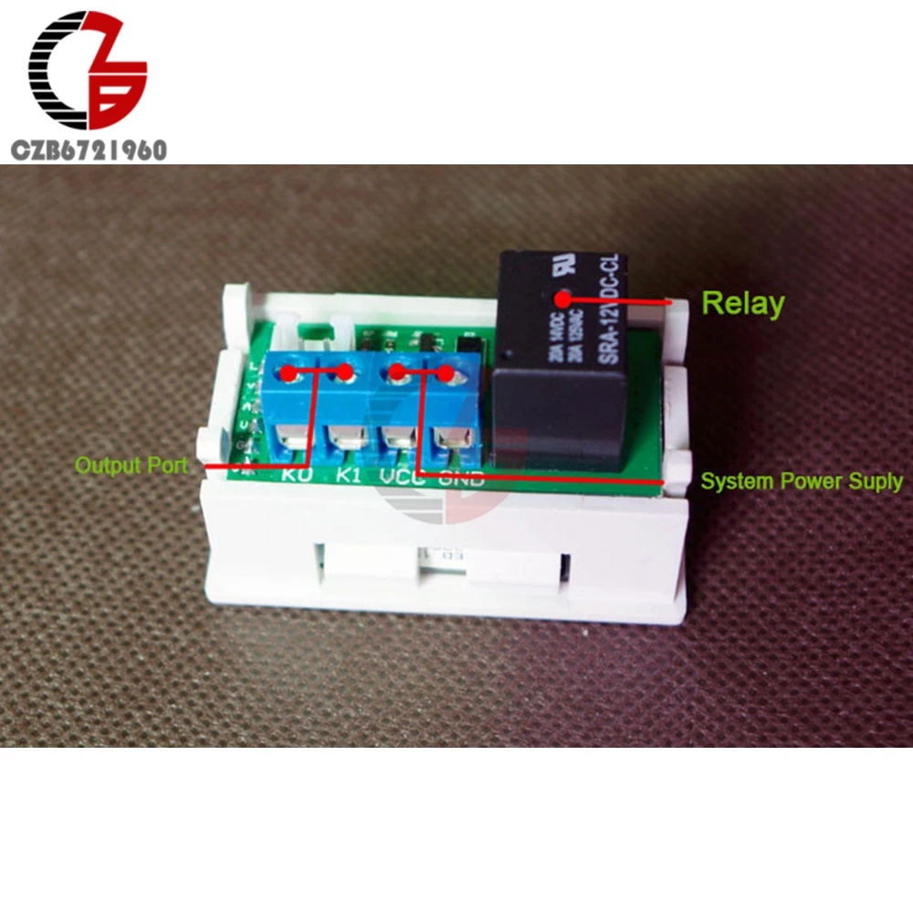 Двойной дисплей реле времени модуль постоянного тока 12 В реле задержки времени Мини светодиодный цифровой таймер реле задержки времени переключатель времени для дома