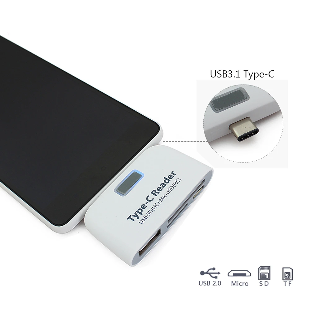 CHYI type C для Micro SD/Usb кардридер многопортовый мини портативный адаптер Аксессуары
