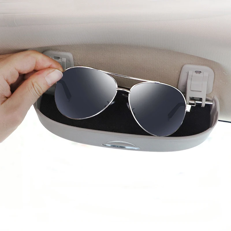 

Modified car sun glasses box sunglasses case holder auto roof sun glasses handle accessories for Volkswagen T-ROC TROC 2018 2019