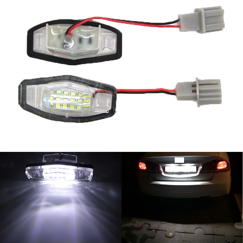 2 шт. Автомобильные светодиодные лампы 12 В 6000K 18 SMD для Honda Civic Accord Odyssey Acura