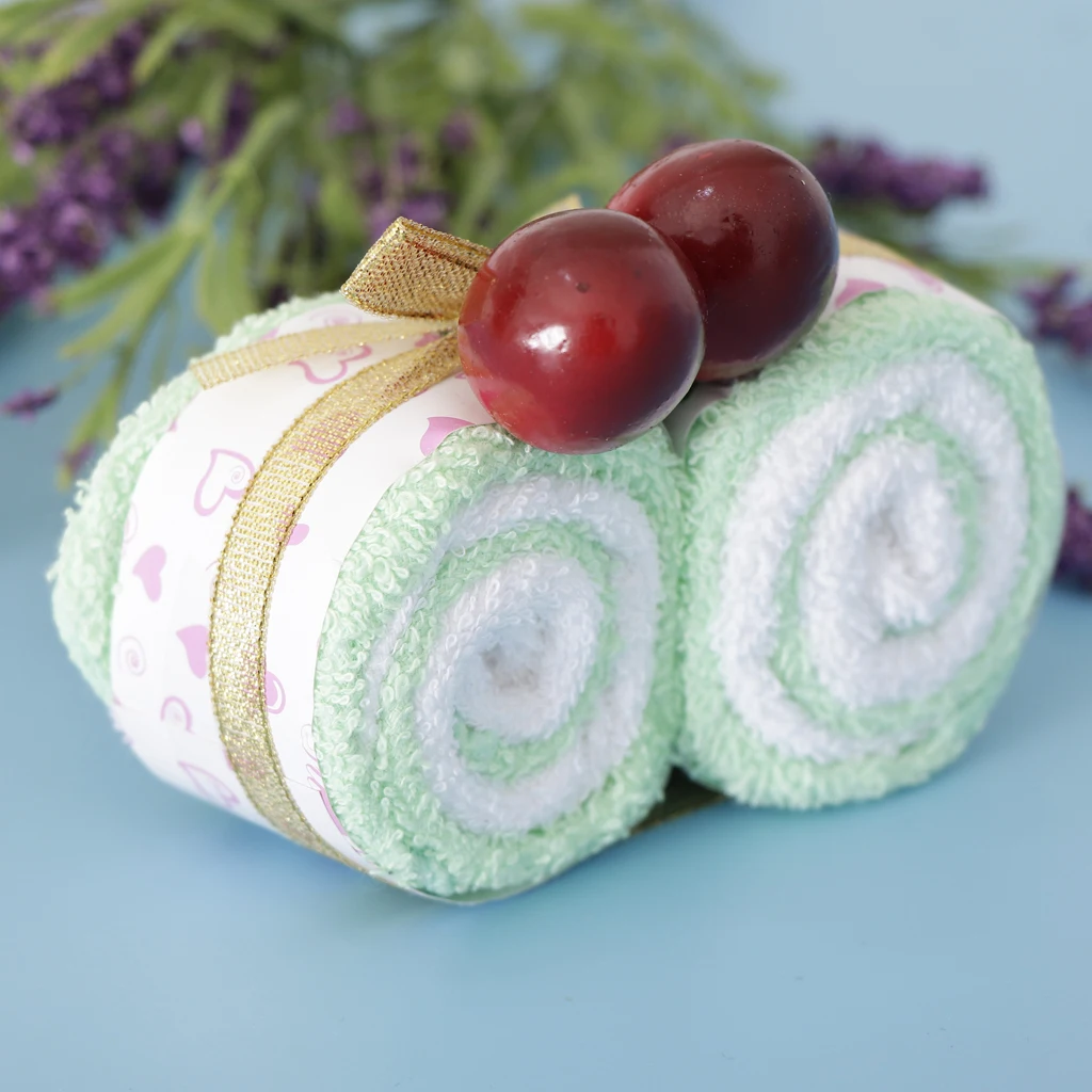 Lovely Cotton Christmas Towel Red Berries Washcloth Xmas Ornament Souvenir Gift Novelty Wedding Party Gift Favor
