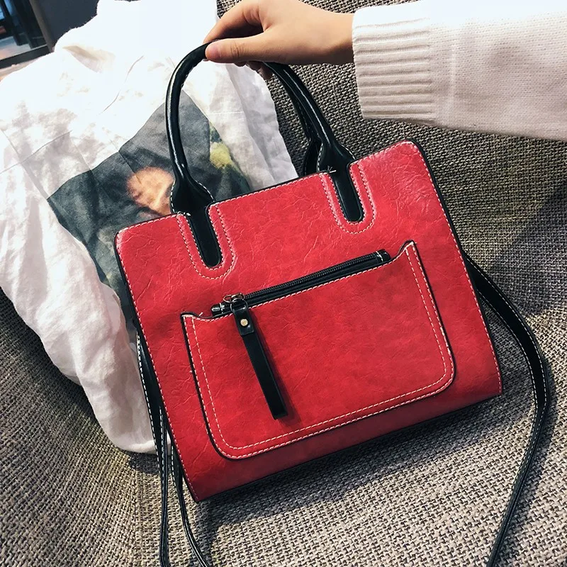 

2019 New Women Bag Women Handbags Vintage Zipper Female Bags Large Capacity Square Evening Party Bag Female Bolsos