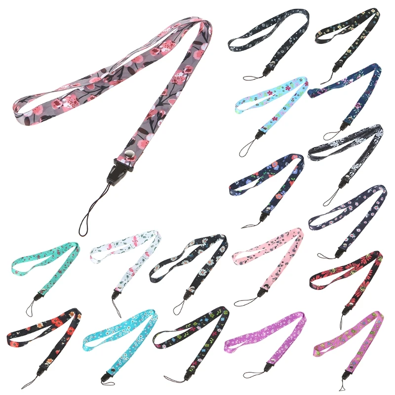 

Small Fresh Leaves Neck Strap Lanyards Mobile Phone USB Keys Straps Hang Rope