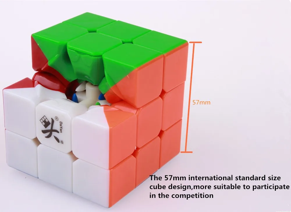 57 мм dayan 5 zhanchi волшебный скоростной куб головоломка ультра-Гладкий cubo magico профессиональные классические наклейки игрушки для детей