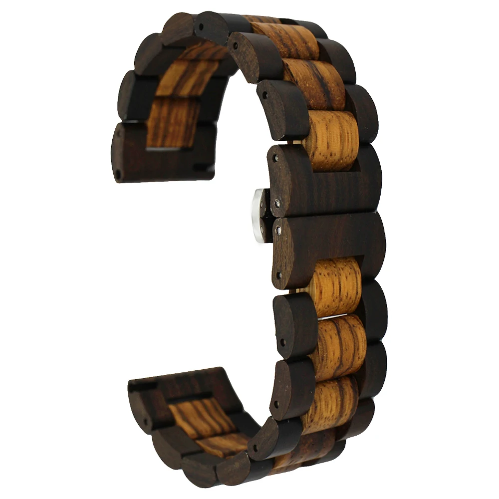 Деревянный ремешок для часов 22 мм Casio BEM 302 307 501 506 EF MTP из нержавеющей стали с