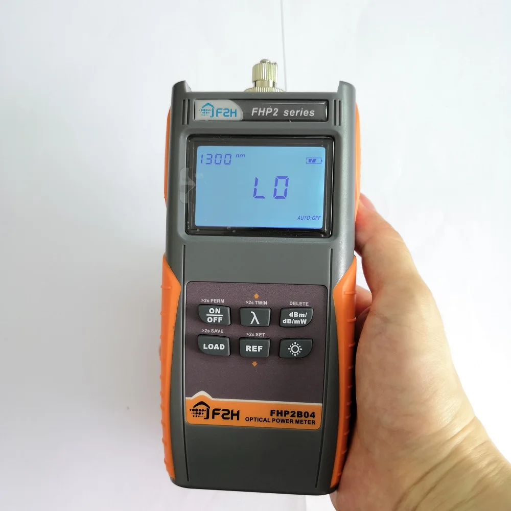 

Grandway FHP2A04 or FHP2B04 Handheld Fiber Optic Power Meter with Data Storage function and rechargeable battery