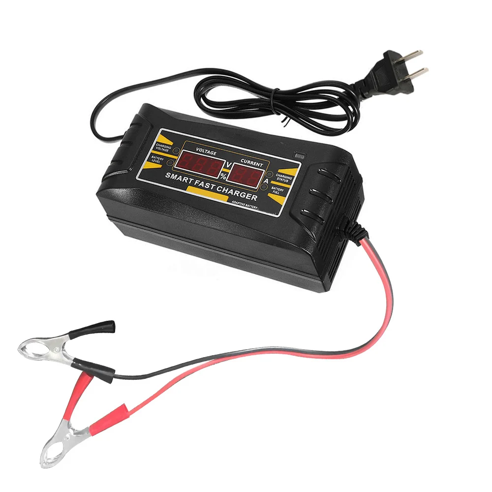 Автоматическое зарядное В устройство для автомобиля 150 В в В/250 В до 12 В 6A10A Smart Fast power Charging для влажной сухой свинцово-кислотной цифровой ЖК-дисплей - Цвет: US Plug