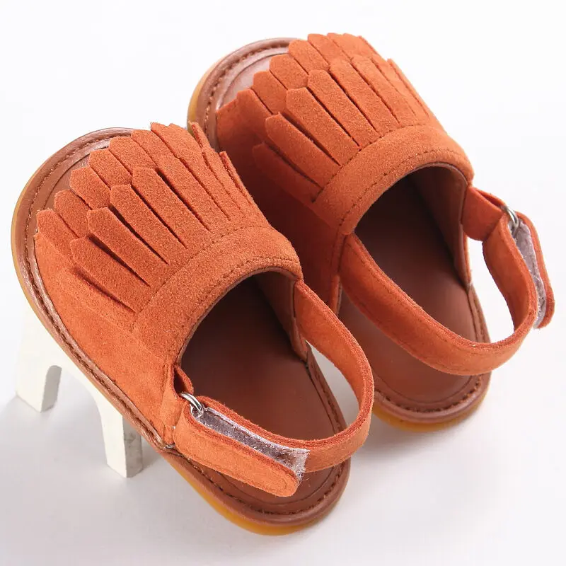 PUDCOCO/сандалии с кисточками для новорожденных мальчиков и девочек Летняя обувь для кроватки Нескользящие Вьетнамки, повседневная обувь для малышей 0-18 месяцев - Цвет: H