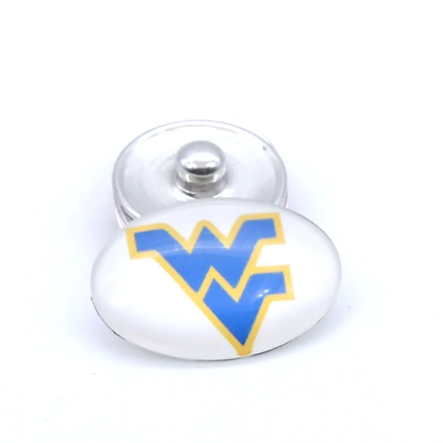 

Snap Button West Virginia Mountaineers Charm Interchangeable Buttons Bracelet Basketball Fans Gift Paty Birthday