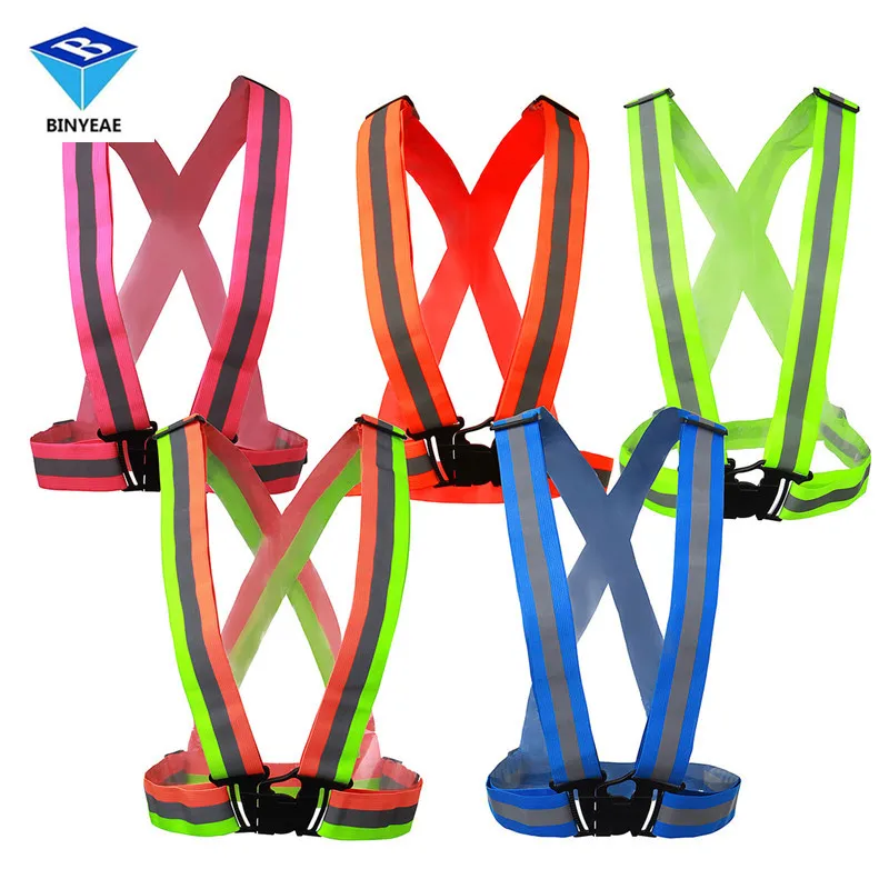 BINYEAE New Safe Reflective Vest Belt For Women Girls Night Running