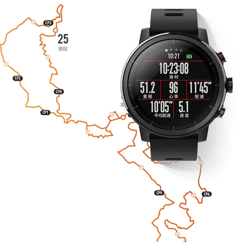 Английская версия Huami Amazfit умные часы Stratos 2 gps PPG пульсометр 5ATM водостойкие спортивные Smartwatch