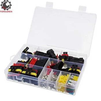 

1 2 3 4 5 6 Pin Car Motorcycle Waterproof Electrical Wire Connector Terminal Assortment Box Kit with Blade Fuses
