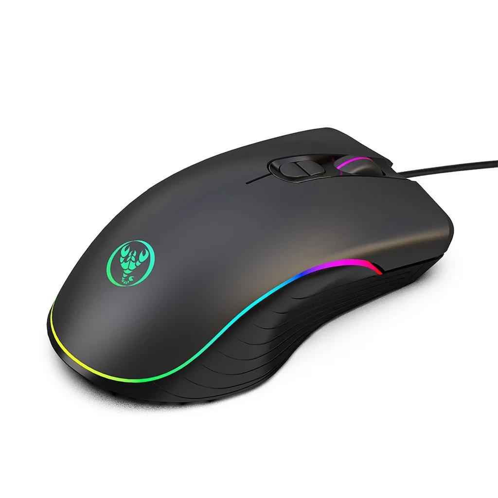 7-Color LED Fiber USB Wired Mouse