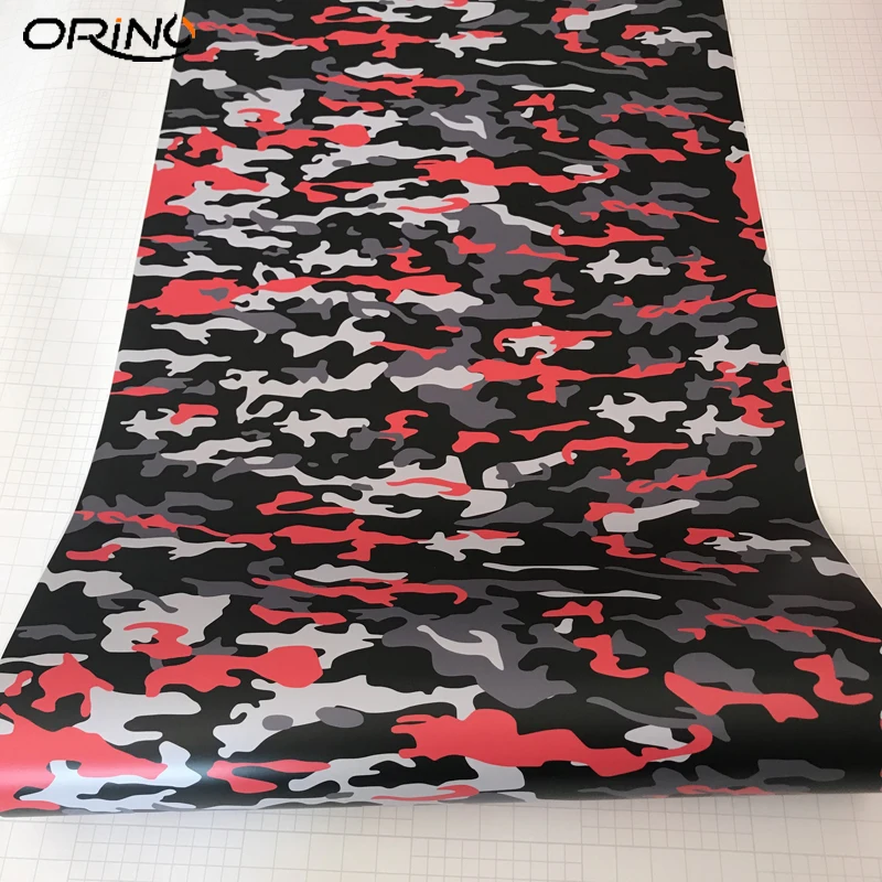 Black Grey Red Vinyl Film Sticker-3