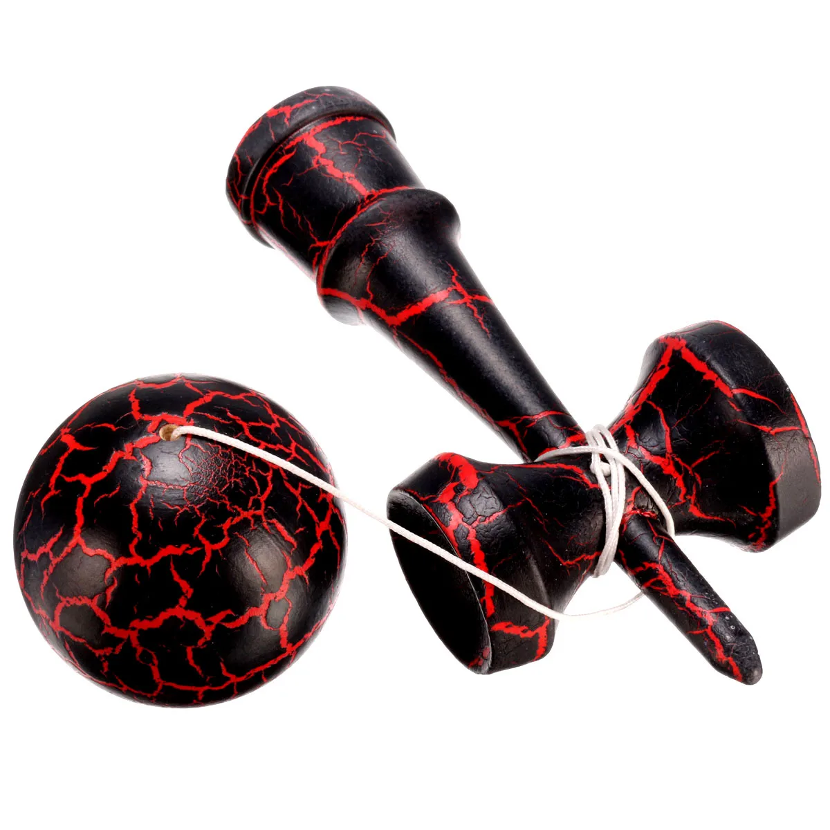 18 см полный Crackle деревянный шар Kendama образование традиционная игра игрушка