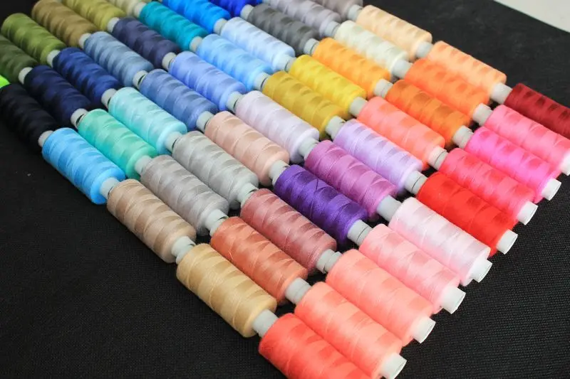 Швейная машина линия 402 полиэстровые швейные нити разноцветные Randon 10 шт./компл. для любых целей, швейные нитки конусов 366 м/шт