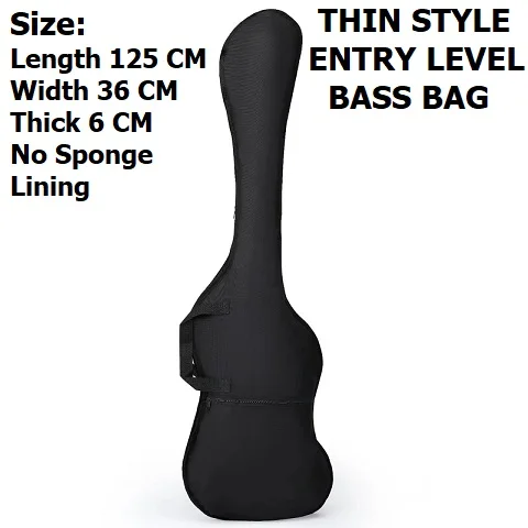 Сумка для электрогитары, коробка для электрогитары, водонепроницаемый чехол для электрогитары, Стандартный чехол для гитары, плечевые ремни - Цвет: Thin Style Bass Bag