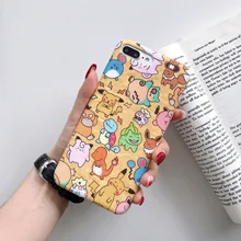 For iphone 8 case silicone cover Funny Pokemons pikachue Anime Phone Case for coque iPhone 7 7 plus 6 6S 8 Plus X XR XS MAX Case