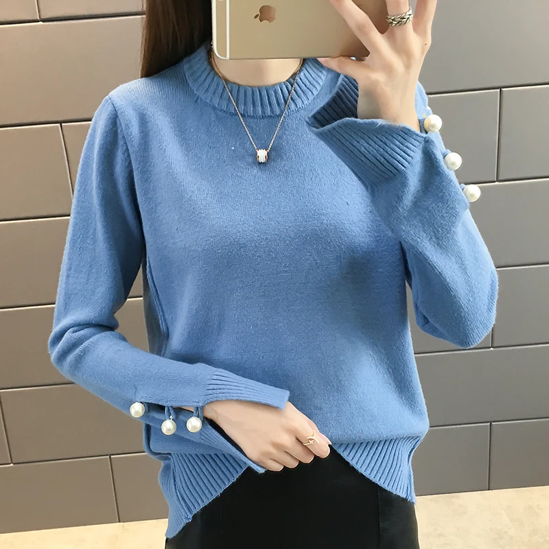 Solid Sweater Women 7 Colors Knitted Pullover Sueter Mujer