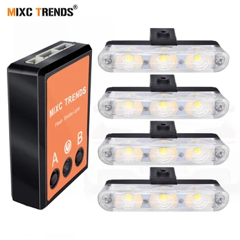 

4X3 LEDs 10 Flashing Modes Strobe Led Police Light 12V Car Truck Emergency Flasher Day Running Flash Strobe Warning Light