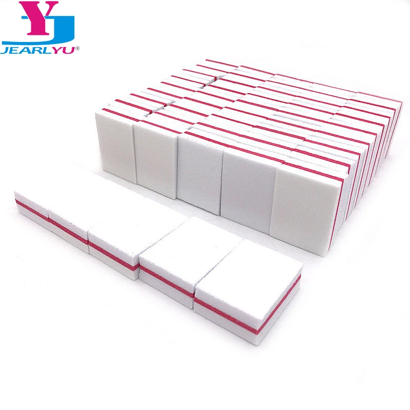 

50pcs/lot White Nail Sanding File Buffing Polish Block Mini Nail Polishing Files 100/180 Lima Pedicure Manicure Nail Salon Tools